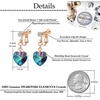image:imageAustrian Crystal Heart Drop Clip On Dangle Earrings for Women Non Pierced 14K Rose Gold Plated Hypoallergenic JewelryRainbow