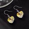 image:imageAustrian Crystal Heart Drop Dangle Earrings for Women 925 Sterling Silver Hook Hypoallergenic EarringAurora Borealis