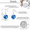 image:imageAustrian Crystal Heart Drop Dangle Earrings for Women 925 Sterling Silver Hook Hypoallergenic EarringBermuda Blue