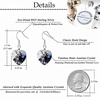 image:imageAustrian Crystal Heart Drop Dangle Earrings for Women 925 Sterling Silver Hook Hypoallergenic EarringGreyBlack