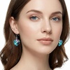 image:imageAustrian Crystal Heart Drop Dangle Earrings for Women 925 Sterling Silver Hook Hypoallergenic EarringRainbow