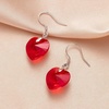 image:imageAustrian Crystal Heart Drop Dangle Earrings for Women 925 Sterling Silver Hook Hypoallergenic EarringRed