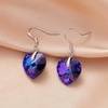 image:imageAustrian Crystal Heart Drop Dangle Earrings for Women 925 Sterling Silver Hook Hypoallergenic EarringViolet