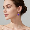 image:imageAustrian Crystal Heart Drop Dangle Earrings for Women 925 Sterling Silver Hook Hypoallergenic EarringViolet