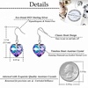 image:imageAustrian Crystal Heart Drop Dangle Earrings for Women 925 Sterling Silver Hook Hypoallergenic EarringVitrail Light