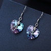 image:imageAustrian Crystal Heart Drop Dangle Earrings for Women 925 Sterling Silver Hook Hypoallergenic EarringVitrail Light