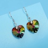 image:imageAustrian Crystal Heart Drop Dangle Earrings for Women 925 Sterling Silver Hook Hypoallergenic EarringVitrail Medium