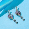 image:imageAustrian Crystal Heart Drop Dangle Earrings for Women Fashion 14K Gold Plated Hypoallergenic JewelryVitrail Light