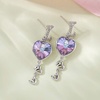 image:imageAustrian Crystal Heart Drop Dangle Earrings for Women Fashion 14K Gold Plated Hypoallergenic JewelryVitrail Light