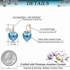 image:imageAustrian Crystal Heart Drop Leverback Earrings for Women 14K Rose Gold Plated Hypoallergenic JewelryAquamarine