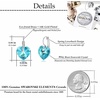 image:imageAustrian Crystal Heart Drop Leverback Earrings for Women 14K Rose Gold Plated Hypoallergenic JewelryAquamarine Silvertone