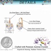 image:imageAustrian Crystal Heart Drop Leverback Earrings for Women 14K Rose Gold Plated Hypoallergenic JewelryAurora Borealis
