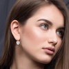 image:imageAustrian Crystal Heart Drop Leverback Earrings for Women 14K Rose Gold Plated Hypoallergenic JewelryAurora Borealis