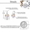image:imageAustrian Crystal Heart Drop Leverback Earrings for Women 14K Rose Gold Plated Hypoallergenic JewelryAurora BorealisSilvertone