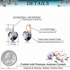 image:imageAustrian Crystal Heart Drop Leverback Earrings for Women 14K Rose Gold Plated Hypoallergenic JewelryBlack