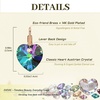 image:imageAustrian Crystal Heart Drop Leverback Earrings for Women 14K Rose Gold Plated Hypoallergenic JewelryRainbow