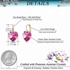image:imageAustrian Crystal Heart Drop Leverback Earrings for Women 14K Rose Gold Plated Hypoallergenic JewelryRose Pink