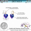 image:imageAustrian Crystal Heart Drop Leverback Earrings for Women 14K Rose Gold Plated Hypoallergenic JewelryViolet