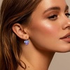 image:imageAustrian Crystal Heart Drop Leverback Earrings for Women 14K Rose Gold Plated Hypoallergenic JewelryVitrail Light