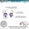 image:imageAustrian Crystal Heart Drop Leverback Earrings for Women 14K Rose Gold Plated Hypoallergenic JewelryVitrail Light
