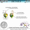 image:imageAustrian Crystal Heart Drop Leverback Earrings for Women 14K Rose Gold Plated Hypoallergenic JewelryVitrail Medium