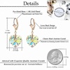 image:imageAustrian Crystal Heart Drop Leverback Earrings for Women Fashion Dangle Earring 14K Rose Gold Plated Hypoallergenic JewelryAurora Borealis