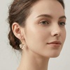 image:imageAustrian Crystal Heart Drop Leverback Earrings for Women Fashion Dangle Earring 14K Rose Gold Plated Hypoallergenic JewelryLight Topaz