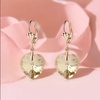 image:imageAustrian Crystal Heart Drop Leverback Earrings for Women Fashion Dangle Earring 14K Rose Gold Plated Hypoallergenic JewelryLight Topaz
