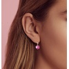 image:imageAustrian Crystal Heart Drop Leverback Earrings for Women Fashion Dangle Earring 14K Rose Gold Plated Hypoallergenic JewelryRose Pink