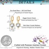image:imageAustrian Crystal Heart Halo Drop Dangle Earrings for Women 14K Gold Plated Hypoallergenic Huggie Earring Jewelry GiftsClear White
