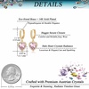 image:imageAustrian Crystal Heart Halo Drop Dangle Earrings for Women 14K Gold Plated Hypoallergenic Huggie Earring Jewelry GiftsPink