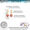 image:imageAustrian Crystal Heart Halo Drop Dangle Earrings for Women 14K Gold Plated Hypoallergenic Huggie Earring Jewelry GiftsRed