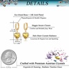 image:imageAustrian Crystal Heart Halo Drop Dangle Earrings for Women 14K Gold Plated Hypoallergenic Huggie Earring Jewelry GiftsYellow Topaz