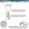 image:imageAustrian Crystal Heart Rose Flower Pendant Necklaces for Women Fashion 14K Gold Plated Dainty Necklace Hypoallergenic JewelryAurora Borealis