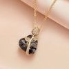 image:imageAustrian Crystal Heart Rose Flower Pendant Necklaces for Women Fashion 14K Gold Plated Dainty Necklace Hypoallergenic JewelryBlack