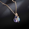 image:imageAustrian Crystal Heart Rose Flower Pendant Necklaces for Women Fashion 14K Gold Plated Dainty Necklace Hypoallergenic JewelryVitrail Light