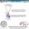 image:imageAustrian Crystal Heart Rose Flower Pendant Necklaces for Women Fashion 14K Gold Plated Dainty Necklace Hypoallergenic JewelryVitrail Light