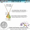 image:imageAustrian Crystal Heart Rose Flower Pendant Necklaces for Women Fashion 14K Gold Plated Dainty Necklace Hypoallergenic JewelryVitrail Medium
