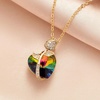 image:imageAustrian Crystal Heart Rose Flower Pendant Necklaces for Women Fashion 14K Gold Plated Dainty Necklace Hypoallergenic JewelryVitrail Medium