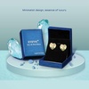 image:imageAustrian Crystal Heart Stud Earrings for Women 925 Sterling Silver Hypoallergenic Fashion JewelryAurora Borealis