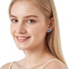 image:imageAustrian Crystal Heart Stud Earrings for Women 925 Sterling Silver Hypoallergenic Fashion JewelryBermuda Blue