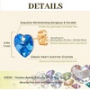 image:imageAustrian Crystal Heart Stud Earrings for Women 925 Sterling Silver Hypoallergenic Fashion JewelryBermuda Blue