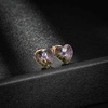 image:imageAustrian Crystal Heart Stud Earrings for Women 925 Sterling Silver Hypoallergenic Fashion JewelryRainbow