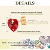 image:imageAustrian Crystal Heart Stud Earrings for Women 925 Sterling Silver Hypoallergenic Fashion JewelryRed