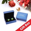 image:imageAustrian Crystal Heart Stud Earrings for Women 925 Sterling Silver Hypoallergenic Fashion JewelryVioletBlue