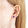 image:imageAustrian Crystal Heart Stud Earrings for Women 925 Sterling Silver Hypoallergenic Fashion JewelryVioletBlue