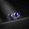image:imageAustrian Crystal Heart Stud Earrings for Women 925 Sterling Silver Hypoallergenic Fashion JewelryVioletBlue
