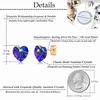 image:imageAustrian Crystal Heart Stud Earrings for Women 925 Sterling Silver Hypoallergenic Fashion JewelryVioletBlue