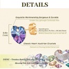 image:imageAustrian Crystal Heart Stud Earrings for Women 925 Sterling Silver Hypoallergenic Fashion JewelryVitrail Light