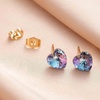 image:imageAustrian Crystal Heart Stud Earrings for Women 925 Sterling Silver Hypoallergenic Fashion JewelryVitrail Light